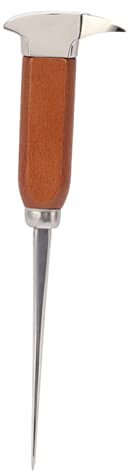 Picadora de Hielo para Romper Hielo, Picadora de Hielo de Acero Inoxidable 304, Picadora de Hielo con Mango de Madera, Picadora de Hielo de Mano Duradera, Herramienta Multiusos para Romper Hielo para