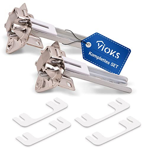 VIOKS Kühlschrank Scharnier 2x Set Ersatz für Bosch Siemens 268698/00268698 - Tür Montage Set passend für Kühlschrank & Gefrierschrank von Bosch, Siemens, Constructa, Neff uvm