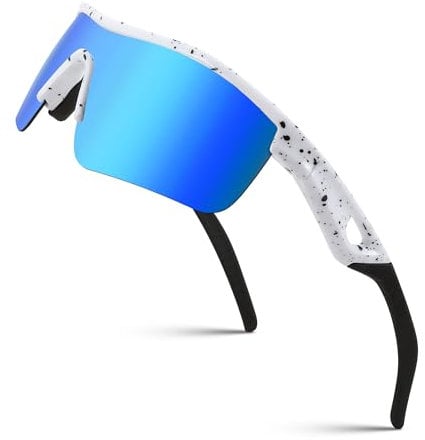 FEISEDY Kinder Jugendliche Sportbrille Polarisierte Jungen und Mädchen Alter von 7-14 Jahre Fahrradbrille mit TR90 Flexiblem Rahmen B2454