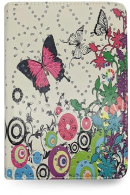 360 Rotating PU Leather Case Cover For Samsung Galaxy Tab S5e T720 / T725 Pink Butterfly