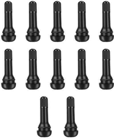 TR414 Gummiventile Ventile, Snap-In Gummiventile Ventile Gummi Ventile, Autoventil, Reifenventil, Felgenventile Reifen, Universal, 12 Stück, Schwarz