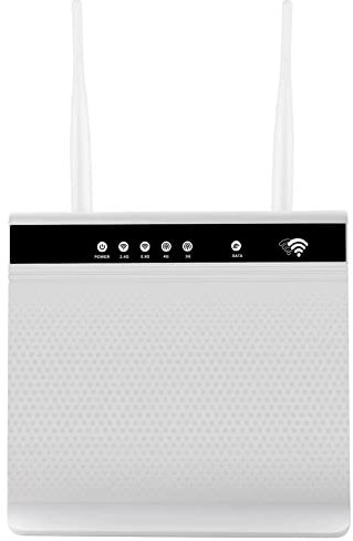 Lisher Routeur WiFi LT290 4G avec 2 Antennes Verticales 1200M Double Bande Cat6 RJ45 RJ11 B28 Routeur WiFi Prise UE