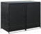 Homgoday Double Wheelie Bin Shed, Durable Metal Wheelie Bin Storage Shed Hideaway, Rattan Effect Dustbin Sheds, Outdoor Patio Garden Container Cover Lockable Poly Rattan Black 148x77x111 cm