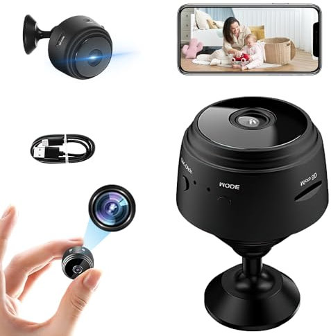 Lotvic Mini Kamera, Kamera Überwachung Innen, 1080P WLAN Überwachungskamera, Kleine Sicherheitskamera, Mini WiFi Camera Nachtsichtkamera mit Bewegungsmelder und Nachtsicht für Babys, Haustier