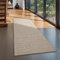 the carpet Loop Teppich Wohnzimmer, Schlafzimmer, moderner Kurzflor, hohe Flordichte und weich, Beige, 80 x 300 cm