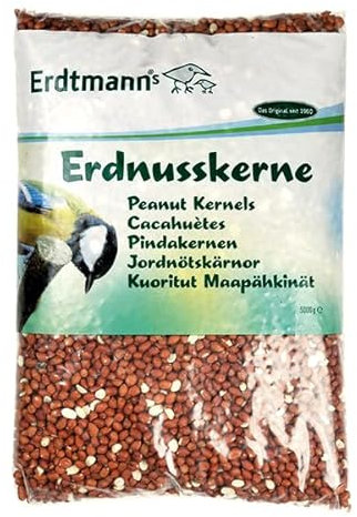 Erdtmanns Erdnusskerne 3 x 5 kg | Geeignet für alle Jahreszeiten | Ohne Schalenrückstande | Saubere Futterstelle