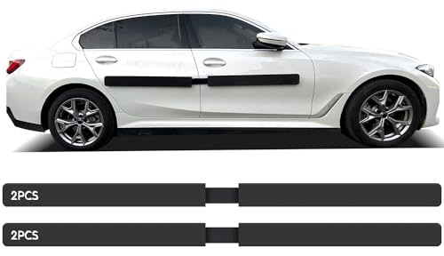Datanly 2 Pack Dent Prevent Car Door Protector 33.46 Inch Magnetic Removable Car Door Dent Protector Extenthen and Widen Car Door Ding Protector Prevents Dents Scratches Dings, Black