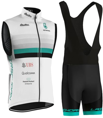 Completo Ciclismo Uomo Estivo Abbigliamento Bici MTB Tuta Ciclista Senza Maniche,Maglietta Bicicletta Gilet e Salopette Pantaloncini con 9D Gel Imbottiti,Maglia Ciclo Sleeveless Asciugatura Rapida