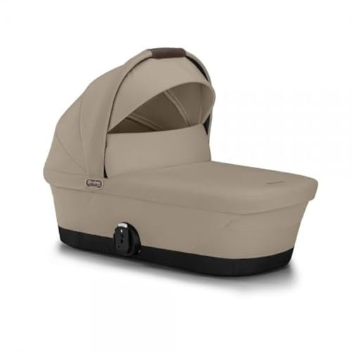 CYBEX Gold GAZELLE S Cot Kinderwagenaufsatz, Ab Geburt bis ca. 6 Monate (max. 9 kg), Für CYBEX Gazelle S und e-Gazelle S, Almond Beige