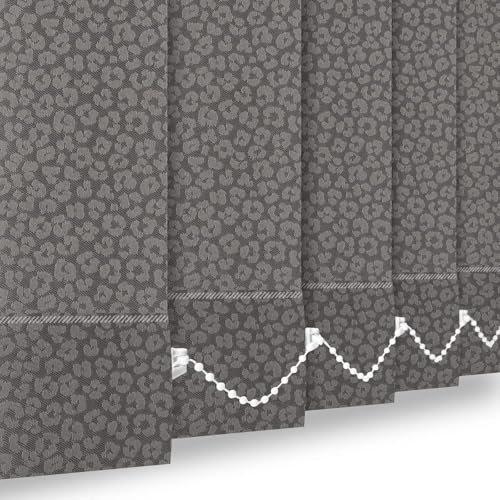 MADE TO MEASURE VERTICAL BLIND REPLACEMENT SLATS LOUVRES by Homesmart Blinds - 89mm 3.5 - FULL RANGE (DIM OUT) (Jaguar Grey)