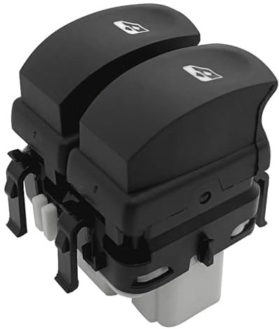GIONAR commande interrupteur côté conducteur avant gauche Compatible avec Renault, Modèle 8200214943,Commande Interrupteur Leve Vitre Clio 3