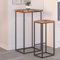 LAPOOH Beistelltisch 40x40x2,5 cm Massivholz Akazie Naturkante, Sofatisch, Druckertisch, Laptop Tisch, Couchtisch, Sofa Tisch, Kaffetisch - 370606