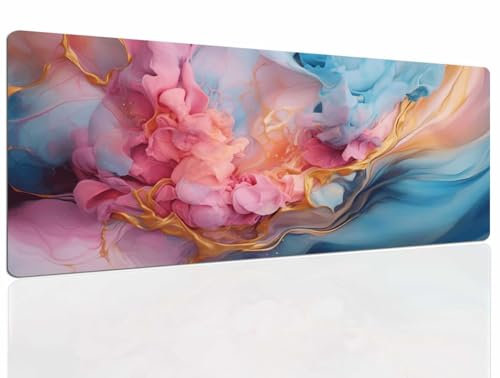 Tapis de Souris Ink, Tapis Souris XXL, 1600x800x4mm Tapis de Bureau Gaming AntidéRapant, Tapis Bureau étanche, sous-Main pour Clavier et Souris, Mouse Pad Mat, pour Gamer, Ordinateur, Pc 583