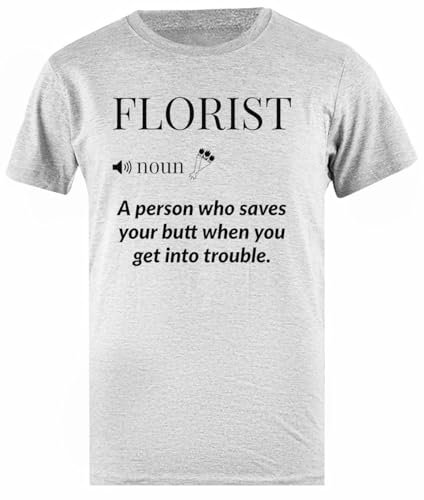 Blumenhändler Basic-T-Shirt Für Herren Aus Baumwolle In Grau