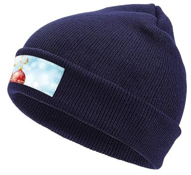 HZCRAES Mütze Damen mit Schneeflockendekoration Druck Leicht Weich Unisex Slouch Beanie mit Weihnachten Druck Elastisch Mütze Herren für alle Jahreszeiten Chemo-Kopfbedeckung