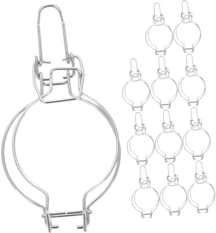 MAGICLULU 12piezas Hebilla De Tarro Sellada De Acero Inoxidable Abrazaderas para Frascos De Boca Ancha Colgadores De Alambre para Almacenamiento Cocina Reemplazo De Abrazadera De Alambre