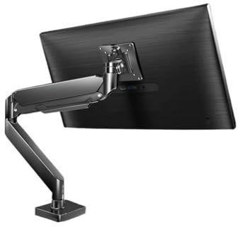 Monitor Stand for Desk Single Monitor Desk Mount, Heavy Duty Monitor Arm for 17-49 inch Screens up to 33lbs, Fully Adjustable Ultrawide Single Monitor Mount, VESA 75/100mm Computer Stand(Black)