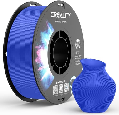 Creality PETG Filament 1,75 3D-Druckerfilament:Hervorragende Zähigkeit Hohe Präzision Maßgenauigkeit +/- 0,02 mm, 1kg-Spule (2,2 lbs) Passend für Die Meisten FDM 3D Drucker,PETG Blau