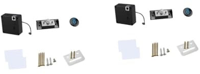 DIYEAH 2 Set Blocco Di Induzione Elettronico Per Serratura Blocco Nascosto Blocco Elettronico Abs Black