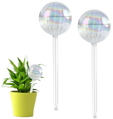 RoxNvm Plant Watering Devices, 2 Gradient Color Self Watering System for Plants, Glass Self Watering Globes,Plant Feeders Drip Water, Automatic Plant Waterer, Water Plants for Outdoor Indoor (Sphere)