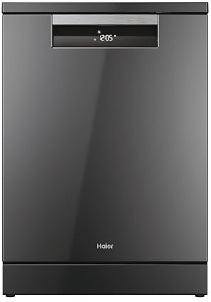 Haier I-Pro Shine Serie 7 XF 4A4M4PA Lavavajillas Independiente 60CM, Motor Inverter, 14 Cubiertos, Tercera Bandeja, 10 Ciclos, WIFI, Maxi Tub, Bloqueo Infantil, Apertura Automática, 44DB, Antracita