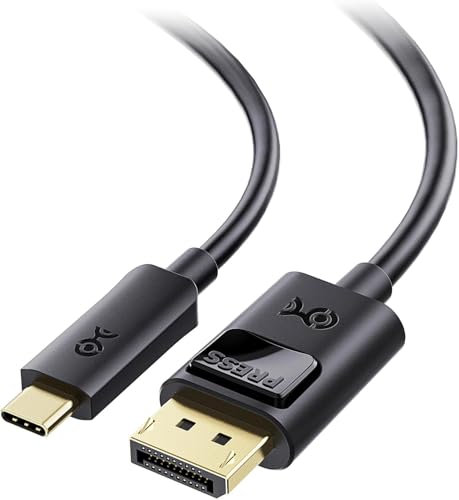 coalwop Cable USB C a DisplayPort 1.4 de 32.4 Gbps, 1.8 m, 8 K a 60 Hz, 4K a 240 Hz, Thunderbolt 4 a DisplayPort, DP a USB C macho a macho para MacBook Pro Air XPS, iPhone 15