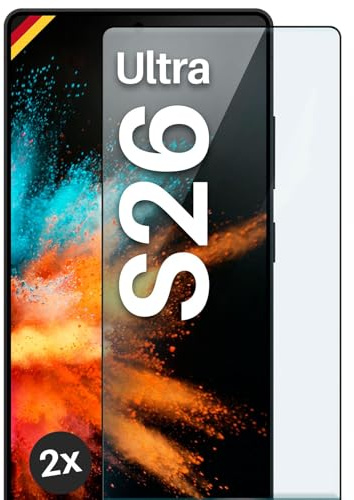 moex CurveProtect für Samsung Galaxy S26 Ultra Panzer Schutzglas, Full Screen Schutzfolie randlos, ganzer Bildschirm komplett abgedeckt, Panzerfolie Curved 3D Glas Folie, Schwarz 2 Stück