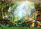 wandmotiv24 Fototapete Pilz Fantasy Baum Märchen, XS 150 x 105cm - 3 Teile, Wanddeko, Wandbild, Wandtapete, Blumen, Schmetterling, Wald M1262