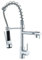 Robinet de Cuisine Avec 2 Jets Mitigeur Monocommande Mitigeur Robinetterie Pulvérisateur Double Fonction Pivotant à 360°Robinetterie à Froid & Chaud Disponible,Laiton Chromé
