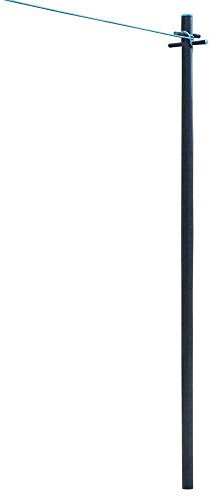 Srendi® 2.4m GARDEN WASHING POLE/prope line/Clothes Pole Included Washing Line and Ground Socket, Heavy Duty Washing Line Poles Set Dark Grey Teal, 2.4 m