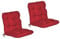 Beautissu 2er Set Niedriglehner Auflagen Set Flair NL Stuhlauflage 100x50x8cm Sitzkissen Niederlehner Gartenstühle Sitzauflagen Stuhlkissen Rot