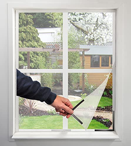 EURO MARKETING MANUFACTURING Zanzariera Buzz Away per Fliegengitter für Fenster, Weiß