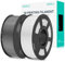 SUNLU PLA+ Filament 1.75mm 2KG, PLA Plus 3D Drucker Filament, Stärker belastbar, Neatly Wound,2 Spool 3D Druck PLA+ Filament, Maßgenauigkeit +/- 0.02mm, Weiß+Grau