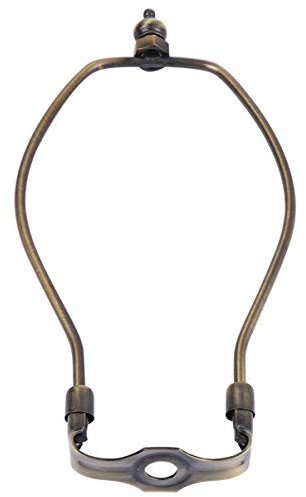 OSALADI Lampenschirm-Halterung, 20,3 cm, Horn-Rahmen, Lampenschirm-Halterung, DIY-Beleuchtungs-Zubehör für Tischlampe, Bodenleuchte (Bronze)
