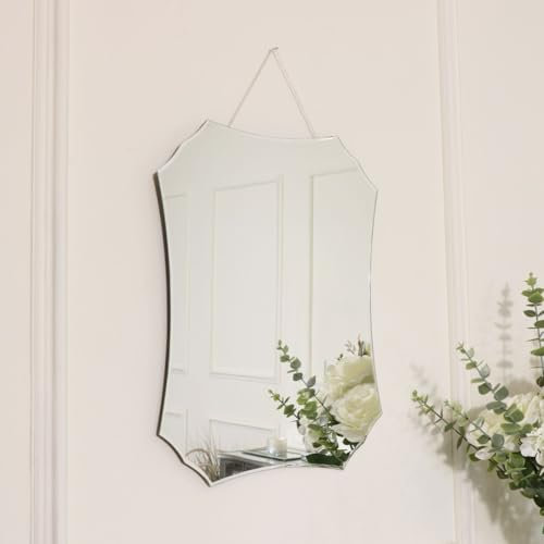 Melody Maison Deco Frameless Bevelled Wall Mirror 38cm x 50cm