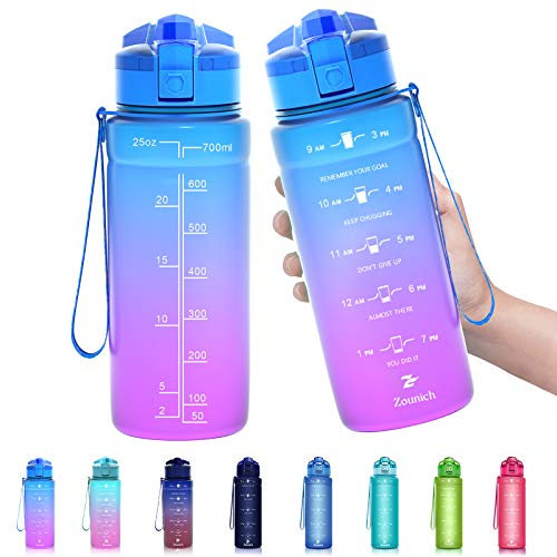 Zounich Trinkflasche Kinder Auslaufsichere 1L/700ml/500ml-BPA frei trinkflaschen Sport tritan Kunststoff Wasserflasche für Fahrrad, Schule, kohlensäure geeignet, spülmaschinenfest Sportflasche