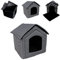 R.G. Hundehaus Hundehütte Hundebett Katzenhöhle Schlafplatz Hundebox Tierhaus Hundekorb (53x48x53 (LxBxH), Grau)