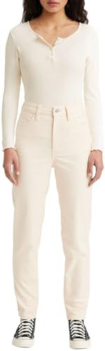 Levi's High Waisted Mom, Jeans para Mujer, White Smoke Corduroy, 27W / 27L