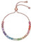Ted Baker Melrah Crystal Adjustable Tennis Bracelet For Women (Rose Gold/Rainbow Crystal)