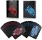 wdede 2 Decks Cool Black Plastic Playing Cards, Waterproof Poker Cards, Classic Magic Tricks Tool, Standard Deck 54 Poker, Perfect for Teens and Adults