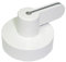 Franza - Manopola per cucina piano cottura a gas per Smeg con incastro perno Ø 8 mm. in plastica bianca - M5328 (1 pezzo)