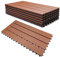 Cecaylie 6er Pack WPC Terrassenfliese,Braun Holzfliesen 30x60 cm - 1 m² .Ideal für den Außenbereich Klickfliesen für Balkon, Garten & Terrasse | einfach, schnell & praktisch verlegt