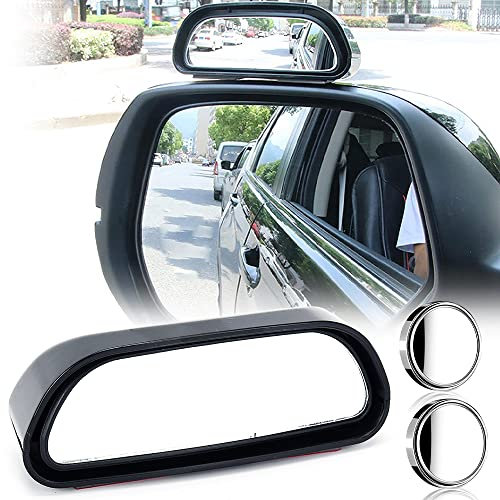 Toter Winkel Spiegel,2 Stück HD Glas Weitwinkelspiegel für Autos, Sicherheitsspiegel, gebogener Spiegel