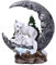 Nemesis Now Lunar Companions Figur 19,3 cm, Wolf und Mond, Skulptur, Harz, Gothic-Fantasy-Ware, gegossen aus feinstem Harz, handbemalt