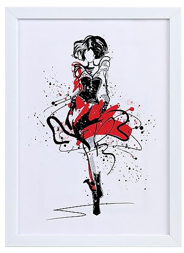 IDEAL TREND FlexiFrame Leichter Blockprofil Kunststoff Bilderrahmen mit Acrylglas Plastikrahmen: Farbe: Weiß | Format: 30x45