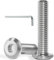 VGBUY M8-1,25 x 25 mm, 35 viti a testa piatta con cava esagonale, in acciaio inossidabile 304 18-8, filettatura completa, chiave esagonale inclusa (VG30124)