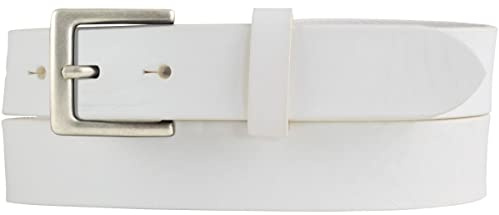 BELTINGER Damen-Gürtel aus Vollrindleder 3 cm | Leder-Gürtel für Damen 30mm | Chino-Gürtel mit Gürtelschließe in Altsilber