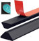 2 m splash protection strip, self-adhesive, T-shape walk-in shower, floor water barrier, silicone shower threshold for frameless shower door, water stopper strip for wet and dry separation (black)