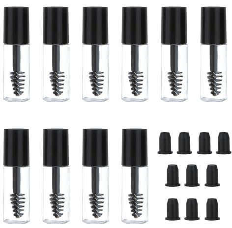 NICENEEDED 15 PACK 3ML Leere Mascara-Tuben Wimpernstab, Transparente, Nachfüllbare Tube Für Wimperncreme, Spenderflasche Für Wimpernwachstumsöl Mit Gummieinsätzen Und Trichtern