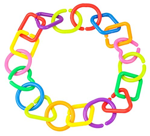 JOINPAYA 35pcs Geometric Chain Puzzle Toy Toddler Travel Toy Cars Toy Car Seat Travel Toy Early Plastic Chains Toddler Toy Geometric Linking Chains Ring Pe Baby Toy Car